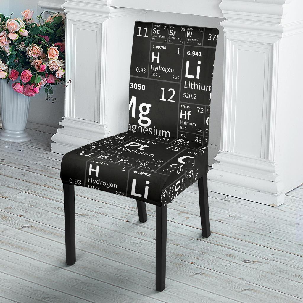 Periodic Table Science Print Pattern Chair Cover-grizzshop