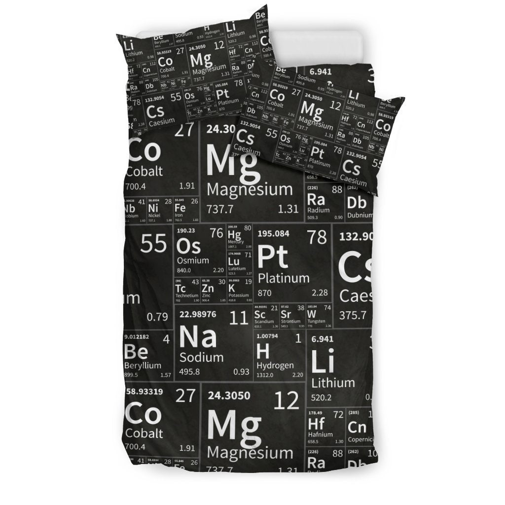 Periodic Table Science Print Pattern Duvet Cover Bedding Set-grizzshop