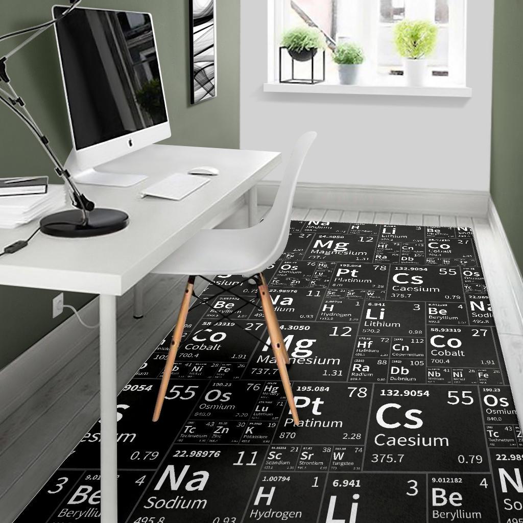 Periodic Table Science Print Pattern Floor Mat-grizzshop