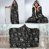 Periodic Table Science Print Pattern Hooded Blanket-grizzshop