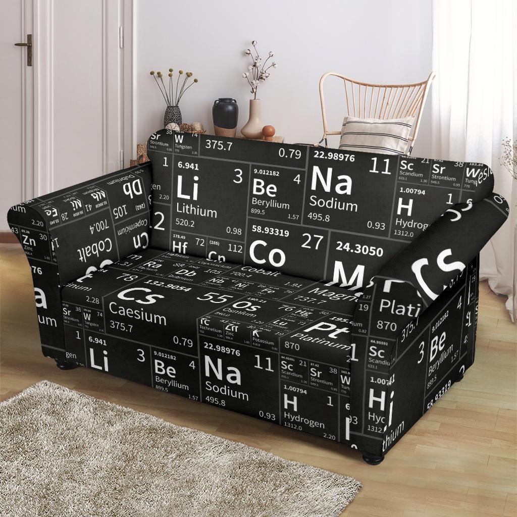 Periodic Table Science Print Pattern Loveseat Cover-grizzshop