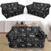 Periodic Table Science Print Pattern Loveseat Cover-grizzshop