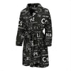 Periodic Table Science Print Pattern Men Long Robe-grizzshop