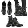 Periodic Table Science Print Pattern Men Women Leather Boots-grizzshop