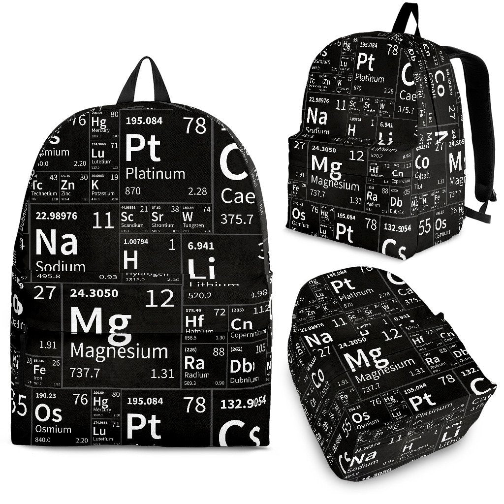 Periodic Table Science Print Pattern Premium Backpack-grizzshop