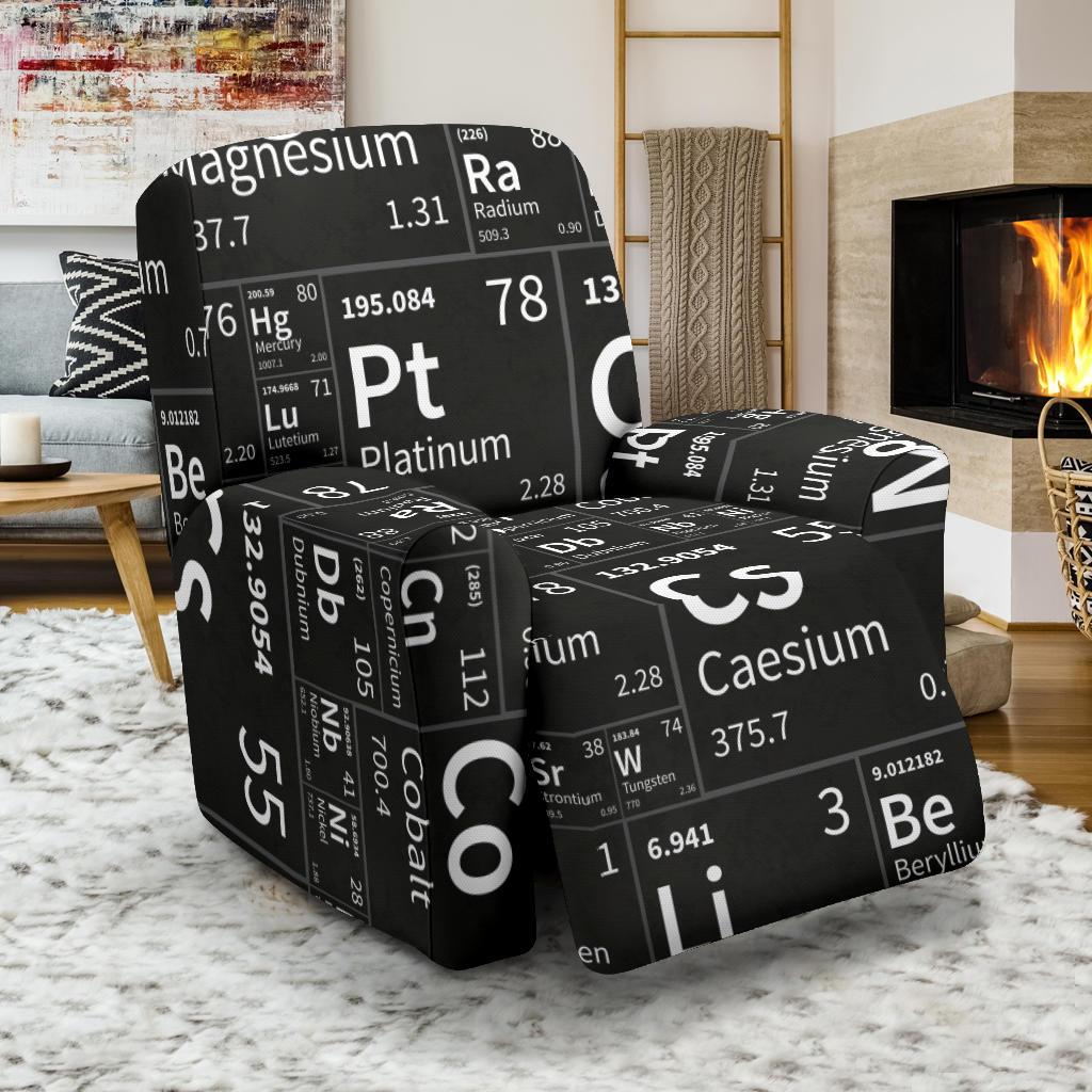 Periodic Table Science Print Pattern Recliner Cover-grizzshop