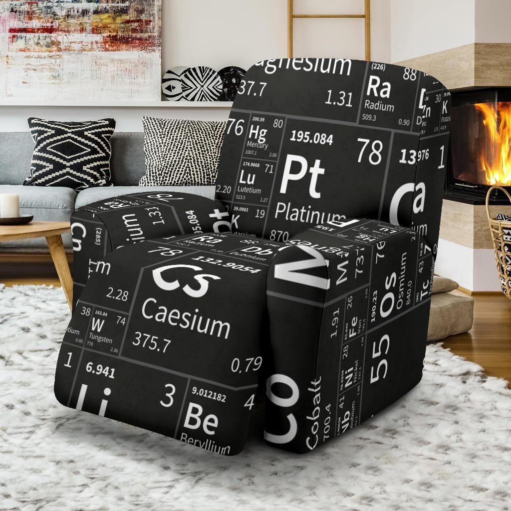 Periodic Table Science Print Pattern Recliner Cover-grizzshop