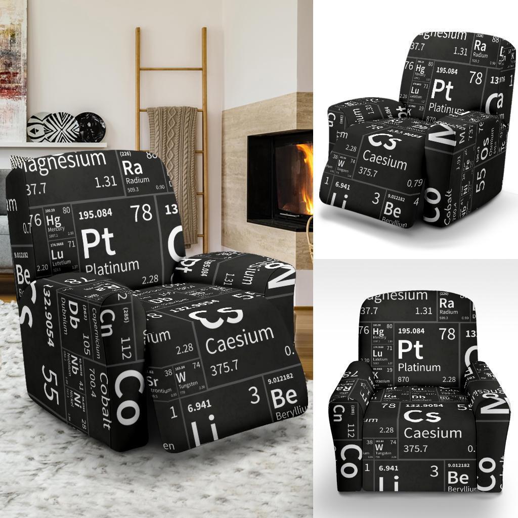 Periodic Table Science Print Pattern Recliner Cover-grizzshop