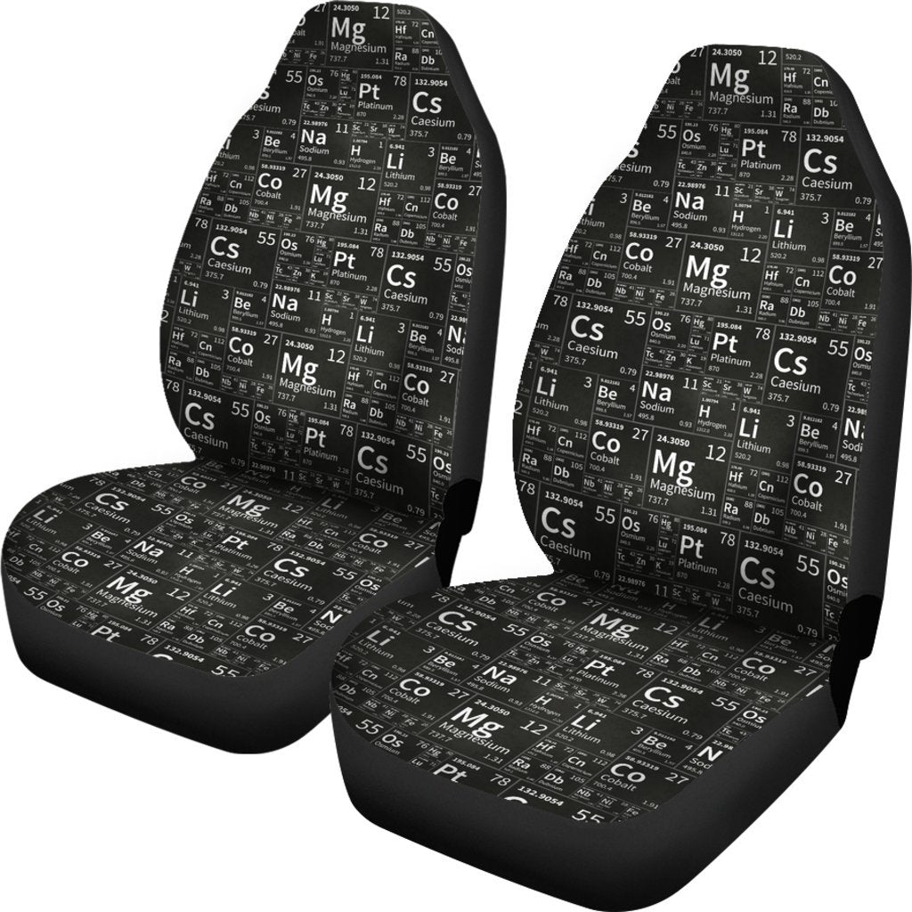 Periodic Table Science Print Pattern Universal Fit Car Seat Cover-grizzshop