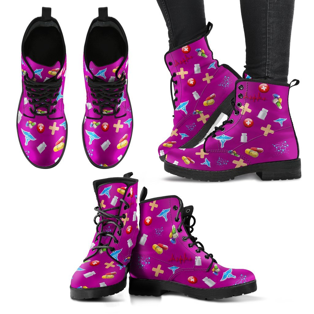 Pharmacist Dark Pink Womens Boots-grizzshop