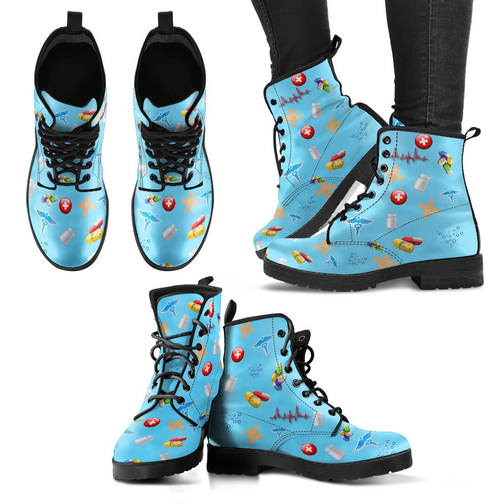 Pharmacist Light Blue Womens Boots-grizzshop