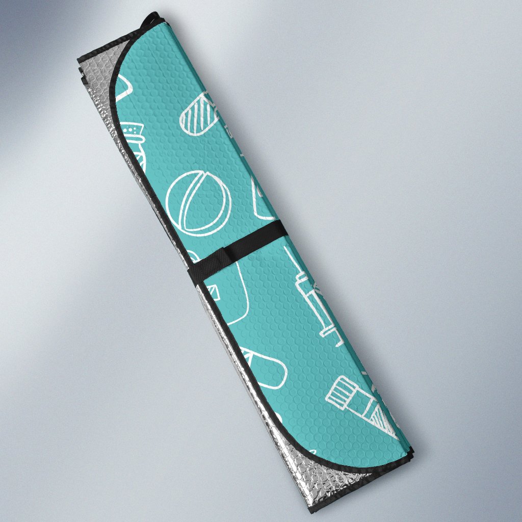 Pharmacy Pastel Pattern Print Car Sun Shade-grizzshop