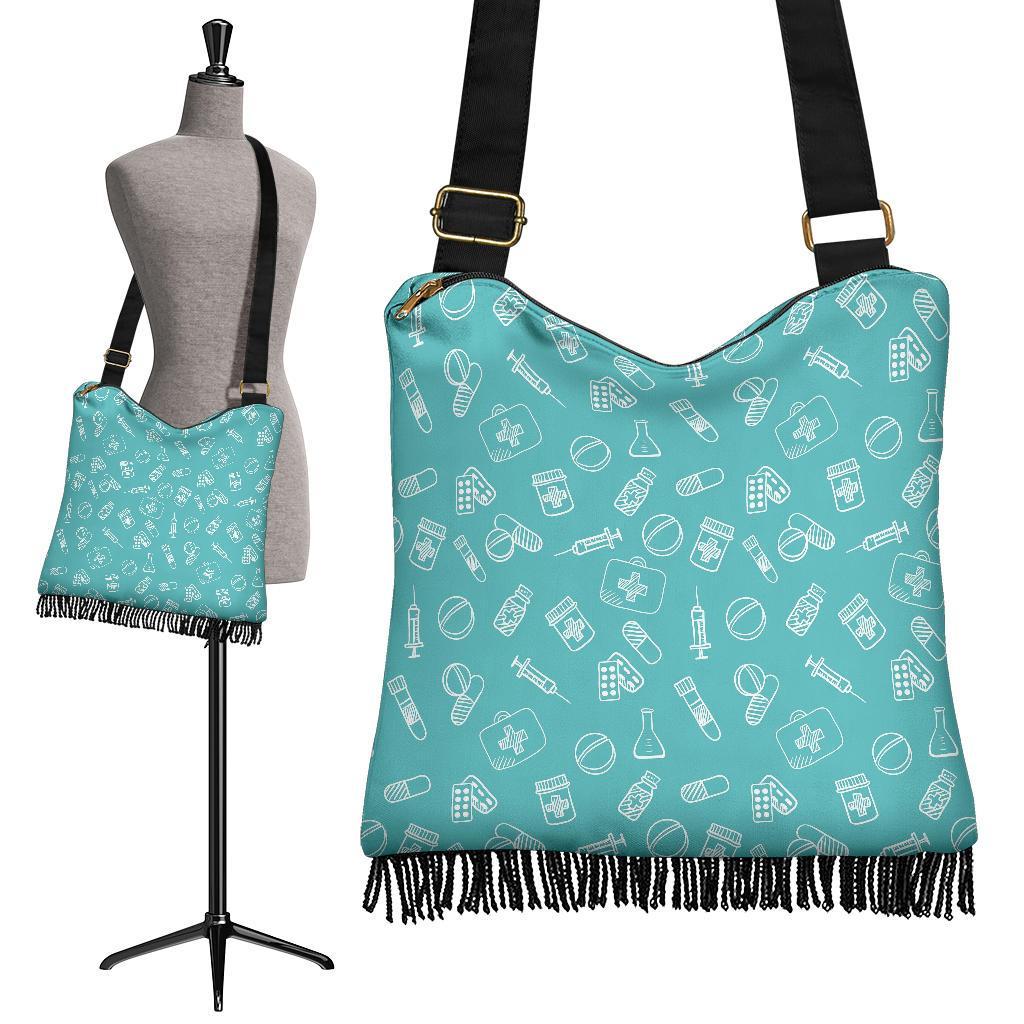 Pharmacy Pastel Pattern Print Crossbody bags-grizzshop