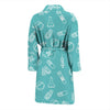 Pharmacy Pastel Pattern Print Men Long Robe-grizzshop