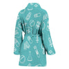 Pharmacy Pastel Pattern Print Women Long Robe-grizzshop