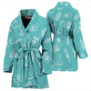 Pharmacy Pastel Pattern Print Women Long Robe-grizzshop