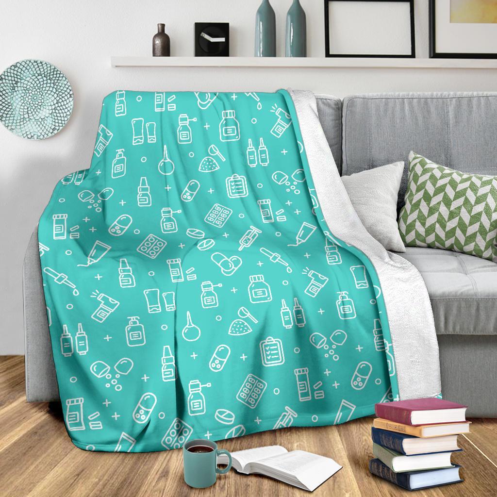 Pharmacy Pastel Print Pattern Blanket-grizzshop