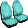 Pharmacy Pastel Print Pattern Universal Fit Car Seat Covers-grizzshop