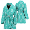 Pharmacy Pastel Print Pattern Women Long Robe-grizzshop