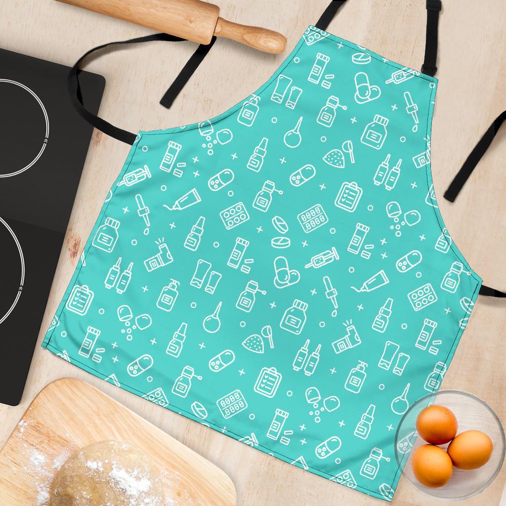 Pharmacy Pastel Print Pattern Women's Apron-grizzshop