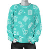 Pharmacy Pastel Print Pattern Women's Sweatshirt-grizzshop