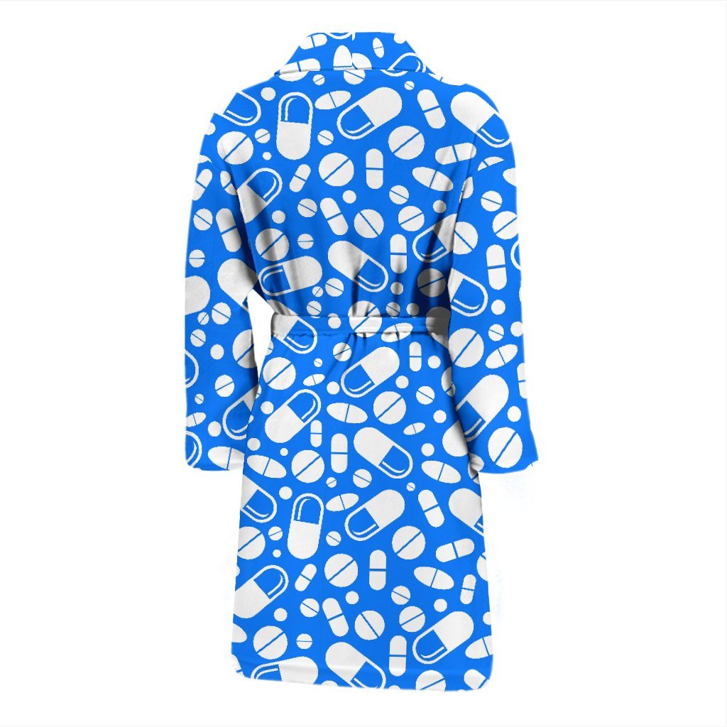 Pharmacy Pattern Print Men Long Robe-grizzshop