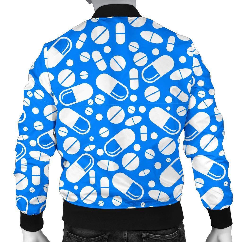 Pharmacy Pattern Print Men's Bomber Jacket-grizzshop