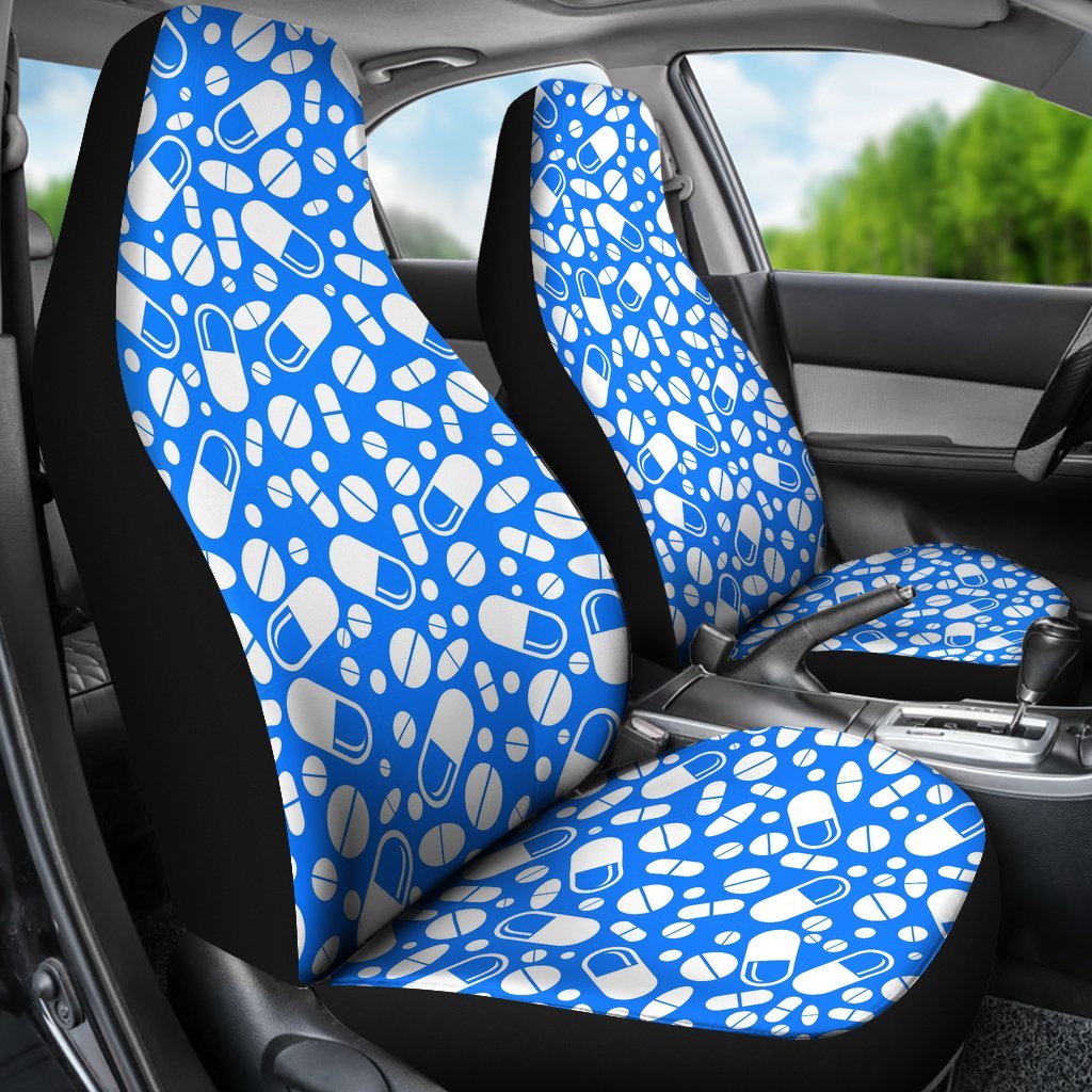 Pharmacy Pattern Print Universal Fit Car Seat Covers-grizzshop