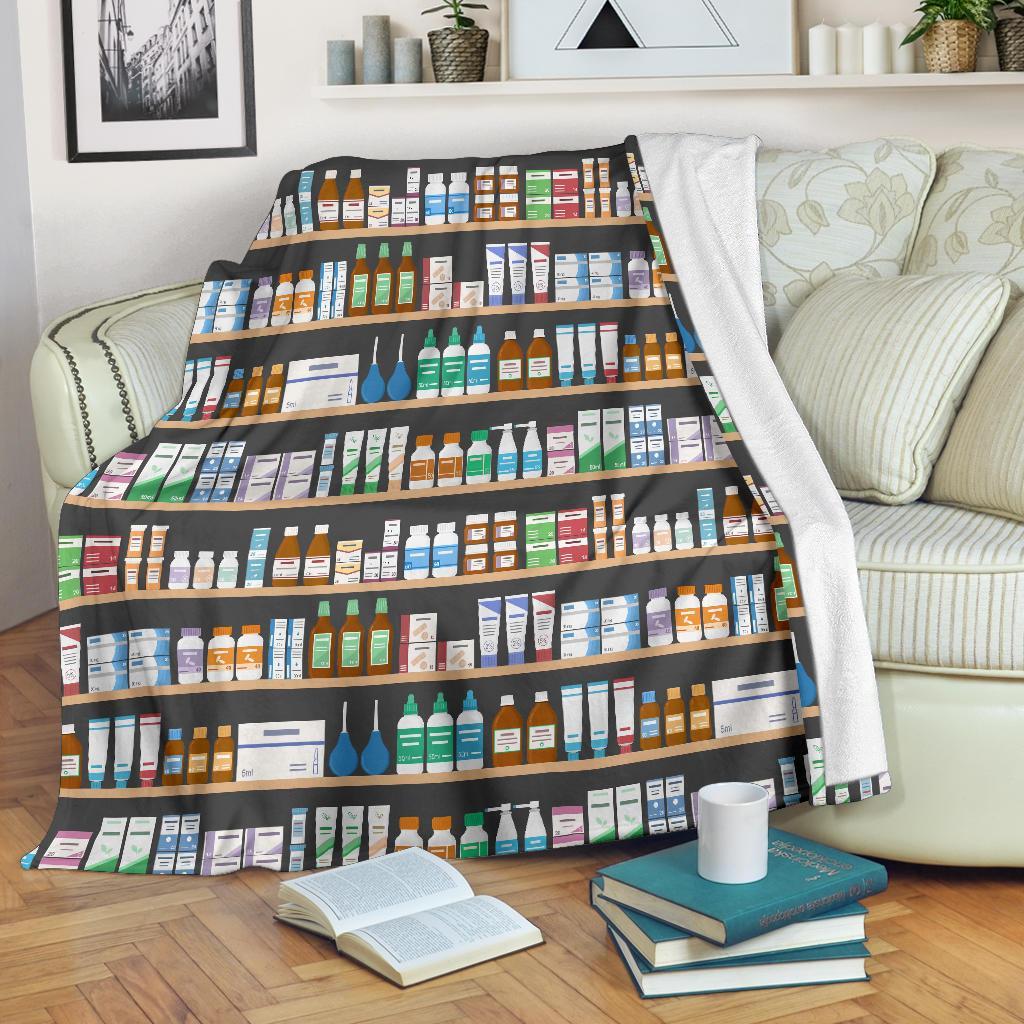 Pharmacy Print Pattern Blanket-grizzshop