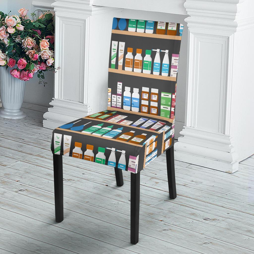 Pharmacy Print Pattern Chair Cover-grizzshop