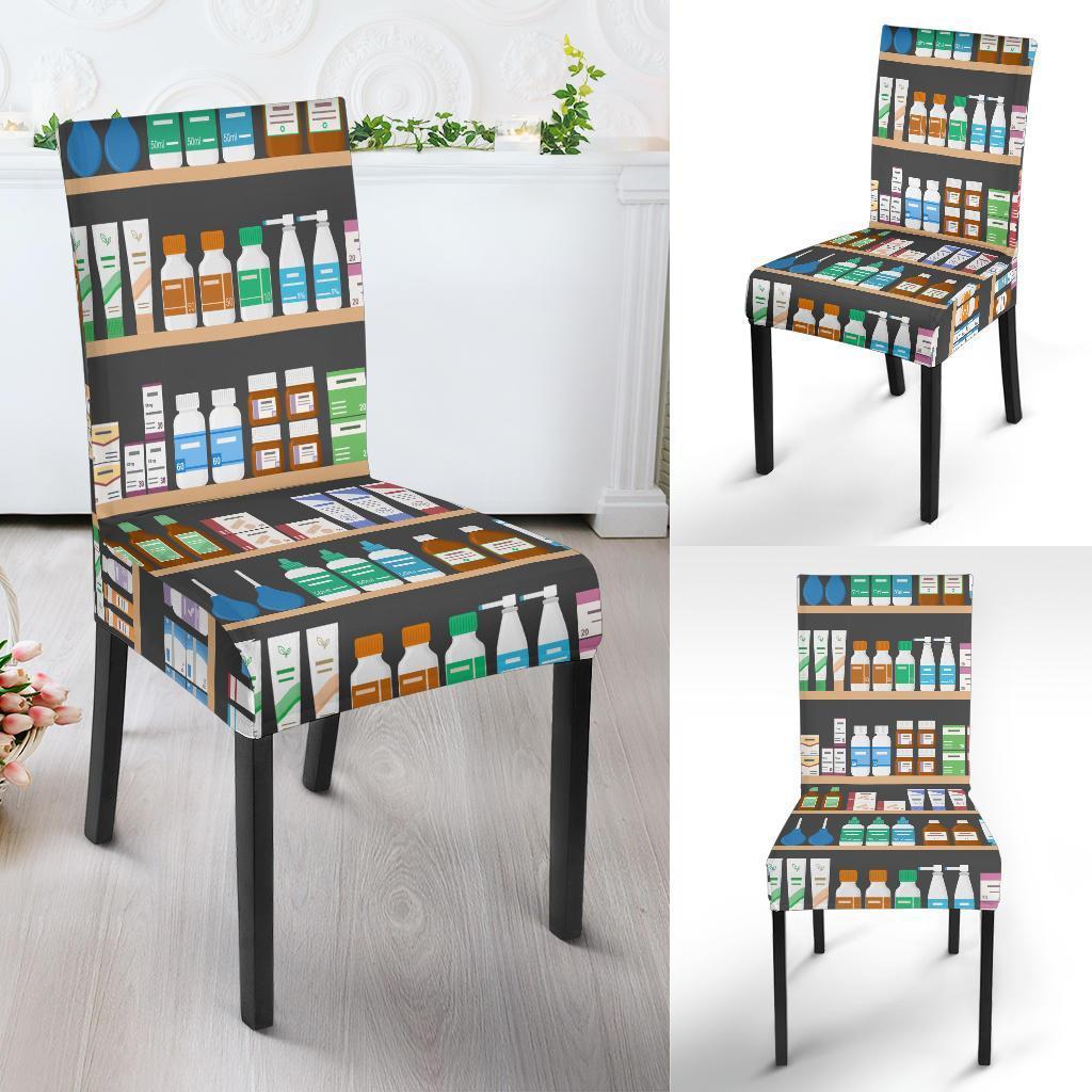 Pharmacy Print Pattern Chair Cover-grizzshop