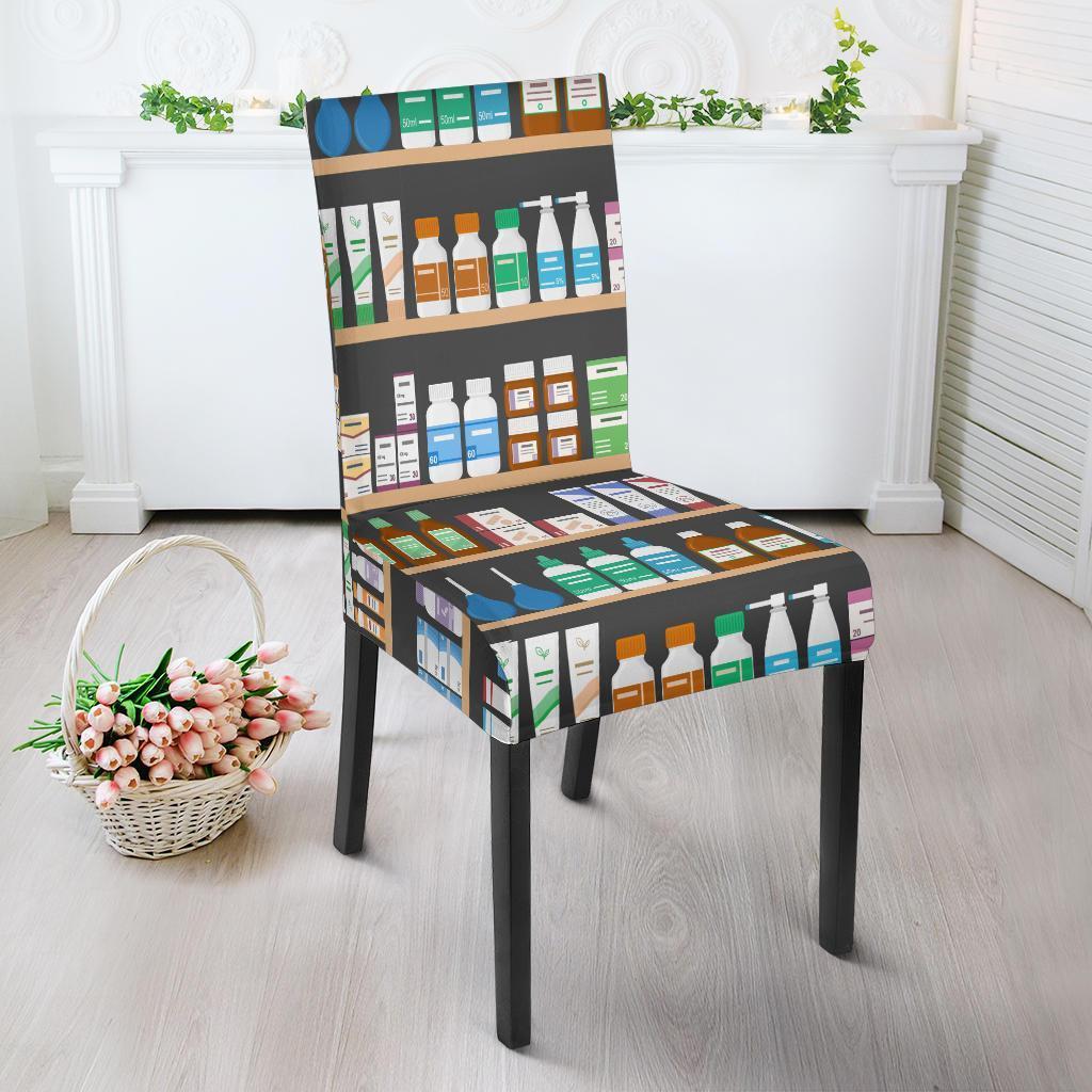 Pharmacy Print Pattern Chair Cover-grizzshop