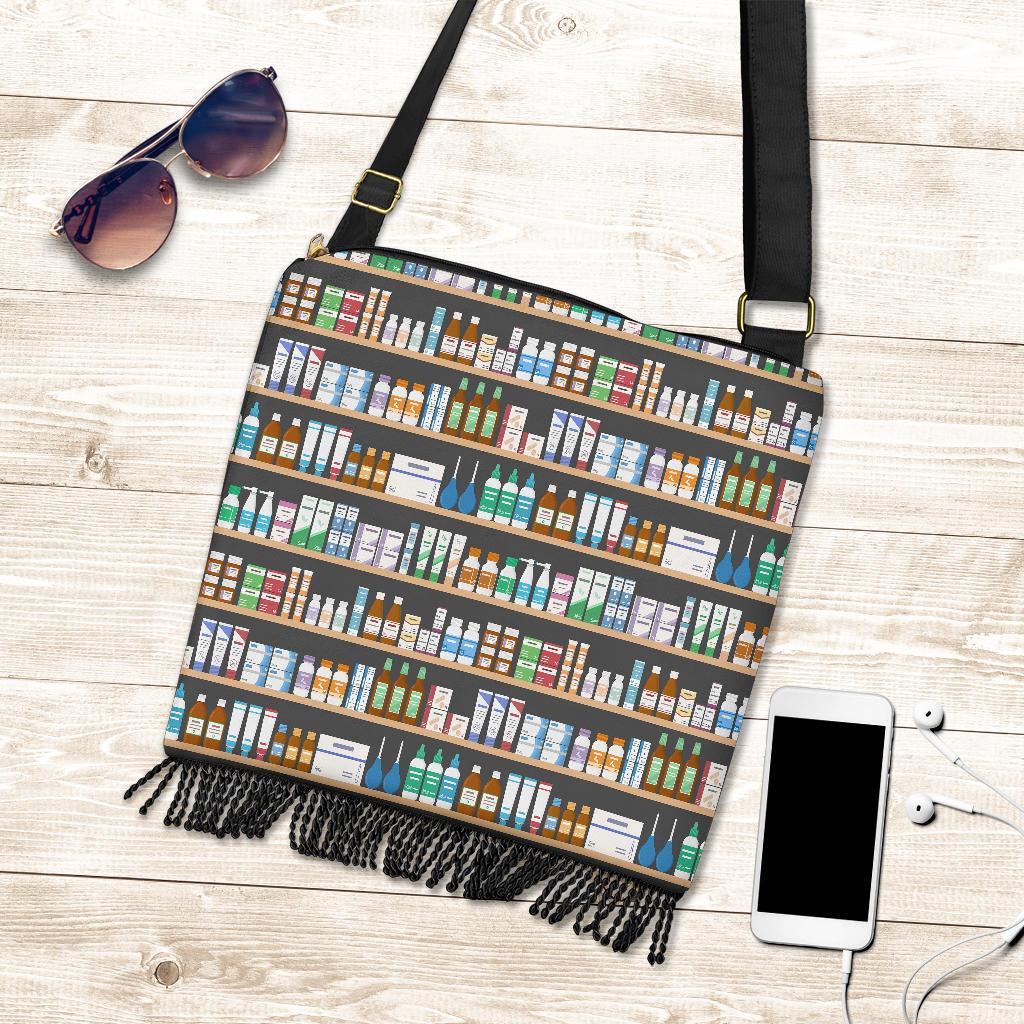 Pharmacy Print Pattern Crossbody bags-grizzshop