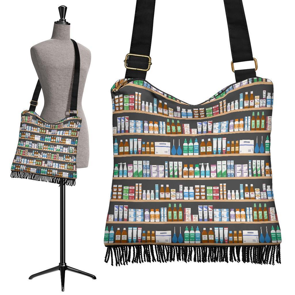 Pharmacy Print Pattern Crossbody bags-grizzshop