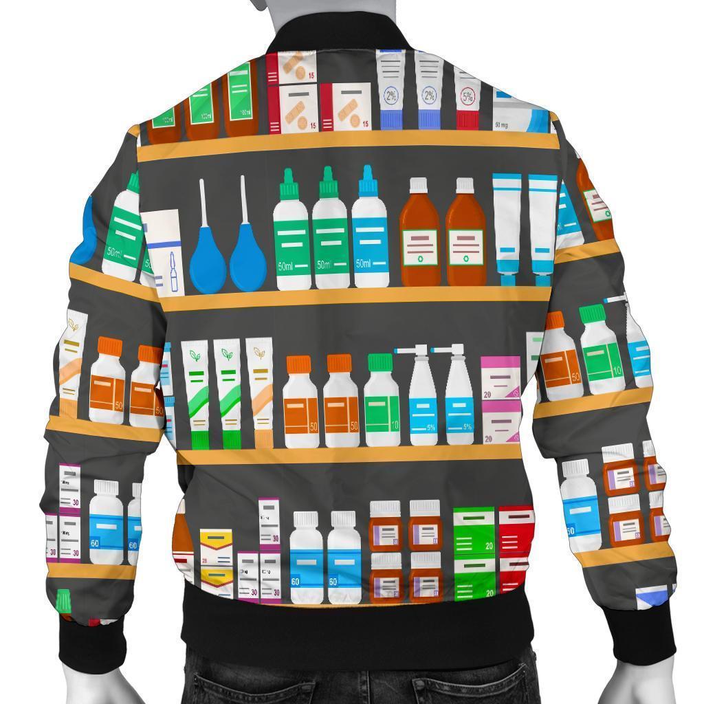 Pharmacy Print Pattern Men's Bomber Jacket-grizzshop