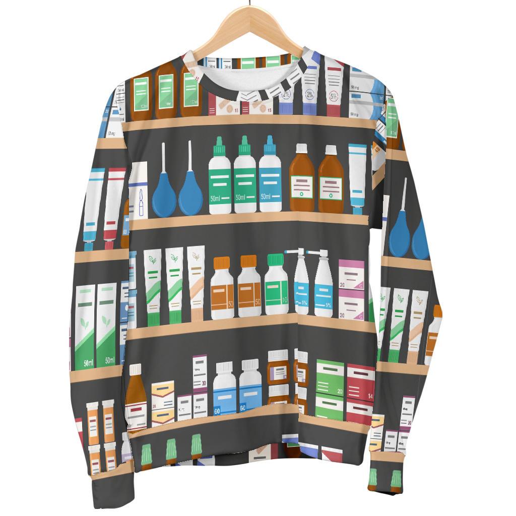 Pharmacy Print Pattern Women's Sweatshirt-grizzshop