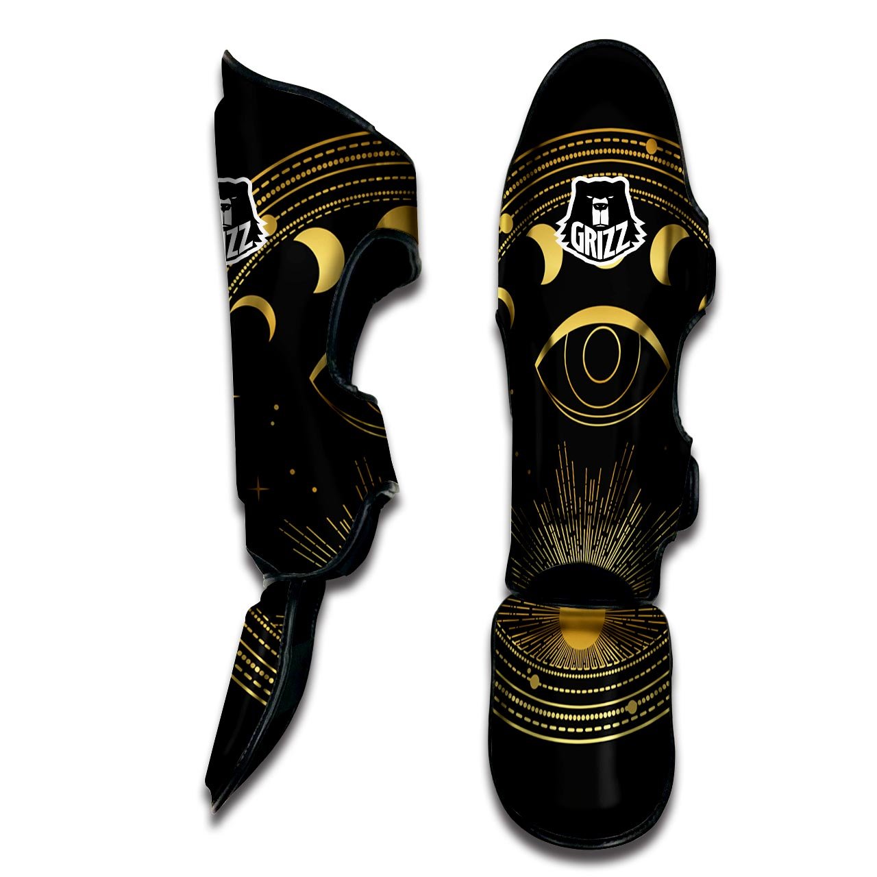 Phase Moon And Sun Print Muay Thai Shin Guards-grizzshop