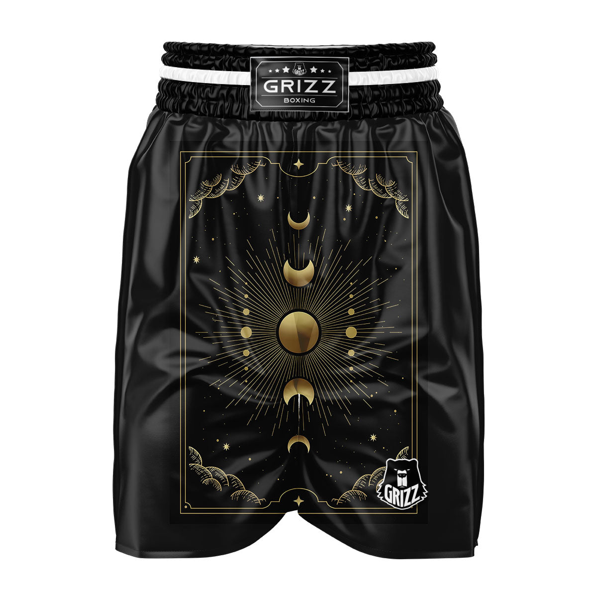 Phases And Eclipse Print Boxing Shorts-grizzshop