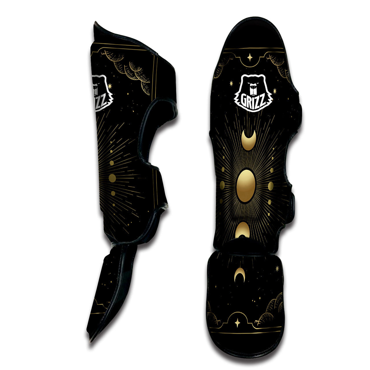 Phases And Eclipse Print Muay Thai Shin Guards-grizzshop