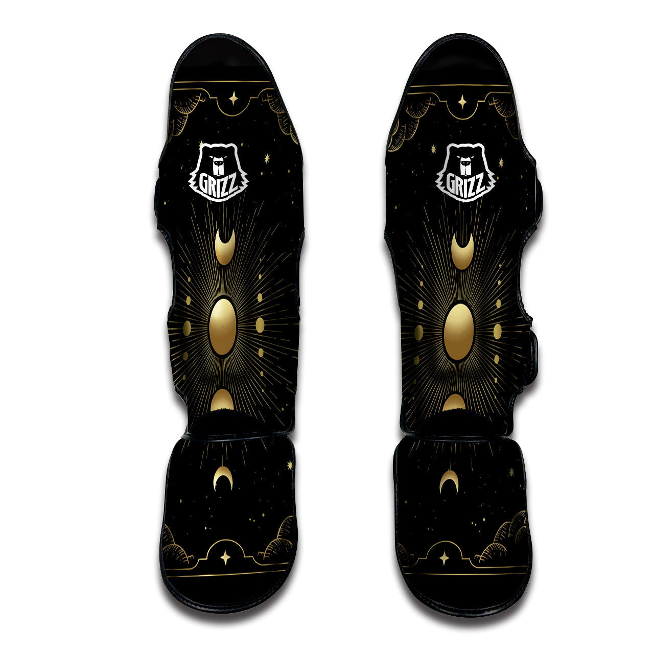 Phases And Eclipse Print Muay Thai Shin Guards-grizzshop