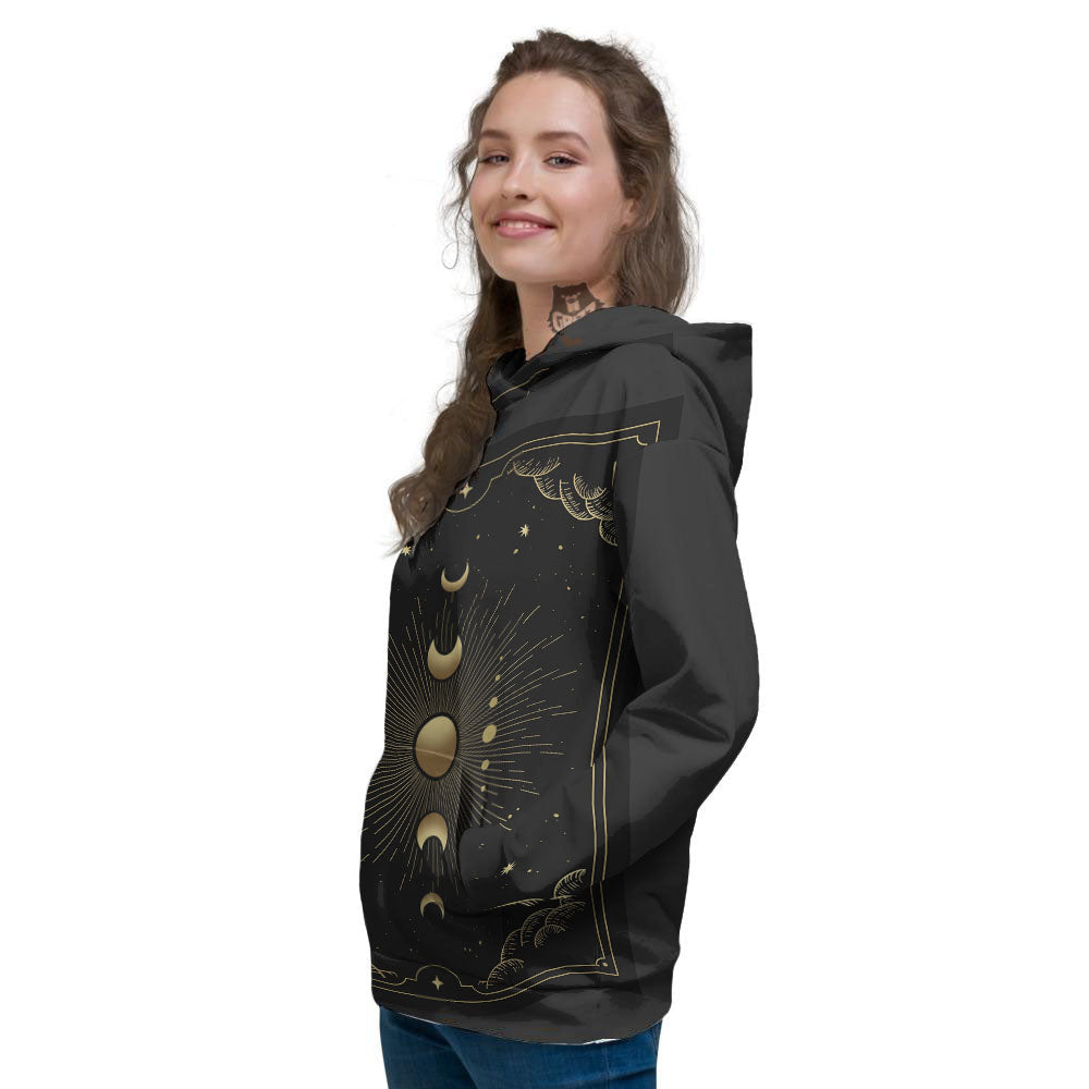 Phases And Eclipse Print Women's Hoodie-grizzshop