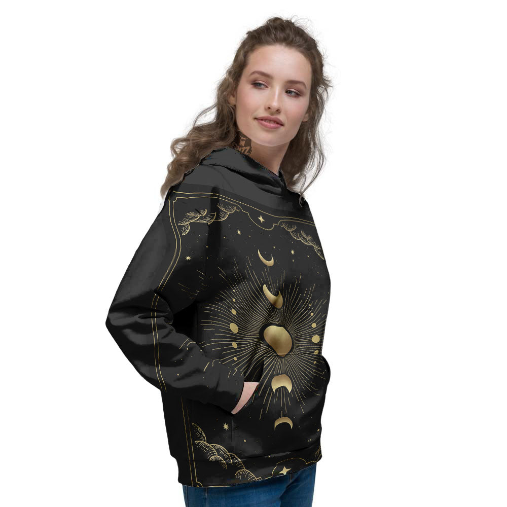 Phases And Eclipse Print Women's Hoodie-grizzshop