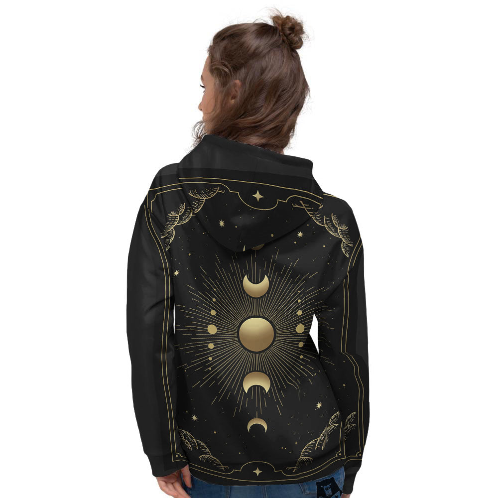 Phases And Eclipse Print Women's Hoodie-grizzshop