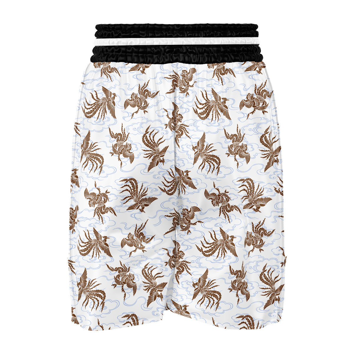 Phoenix Brown Print Pattern Boxing Shorts-grizzshop