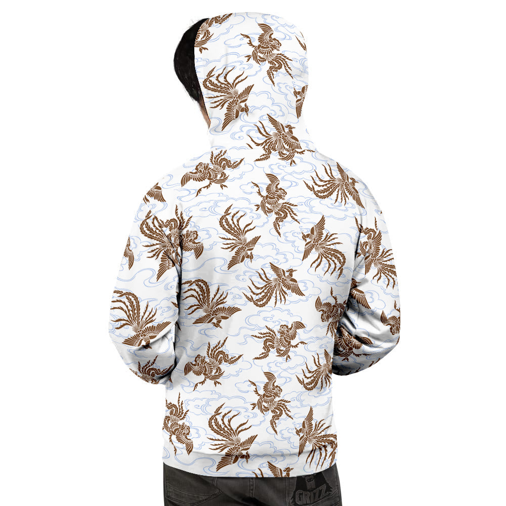 Phoenix Brown Print Pattern Men's Hoodie-grizzshop