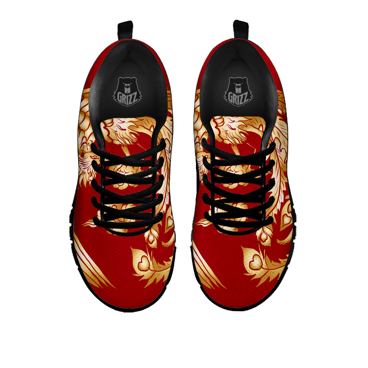 Phoenix Chinese Print Black Sneaker-grizzshop