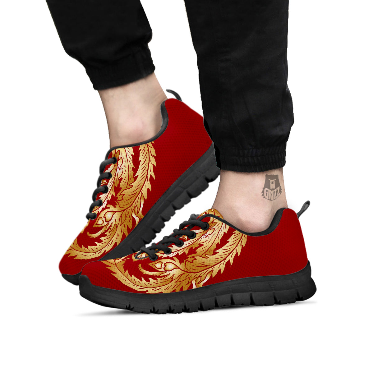 Phoenix Chinese Print Black Sneaker-grizzshop