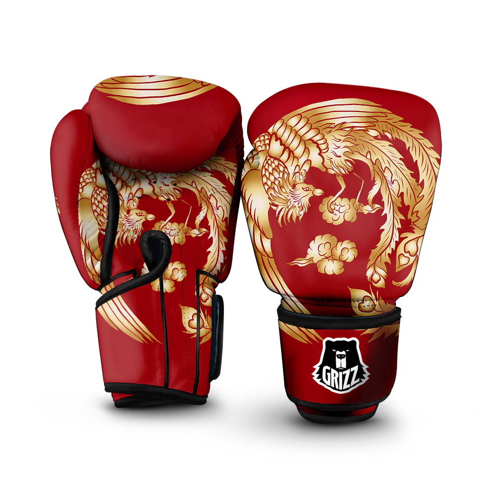 Phoenix Chinese Print Boxing Gloves-grizzshop