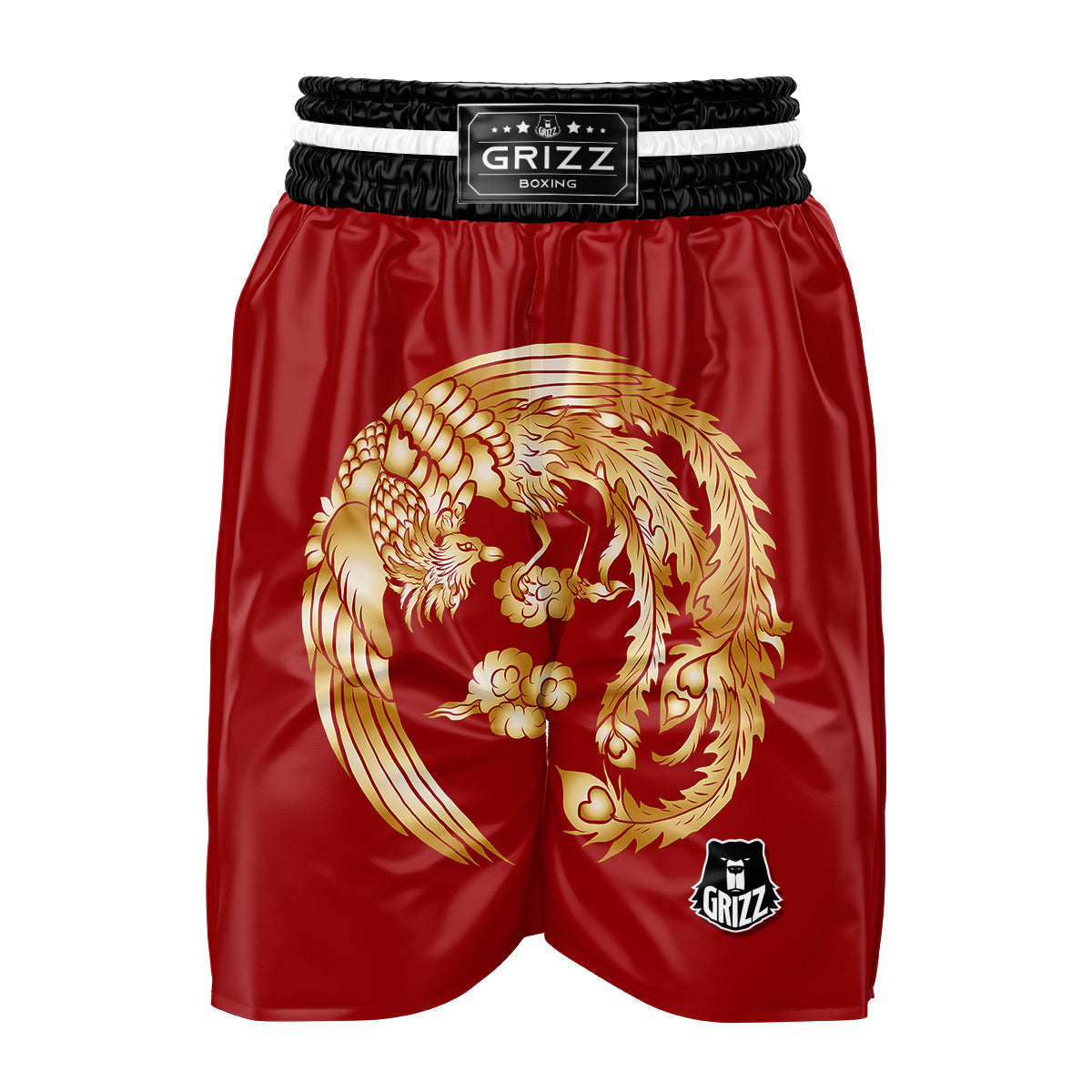 Phoenix Chinese Print Boxing Shorts-grizzshop