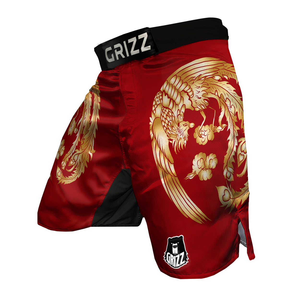 Phoenix Chinese Print MMA Shorts-grizzshop